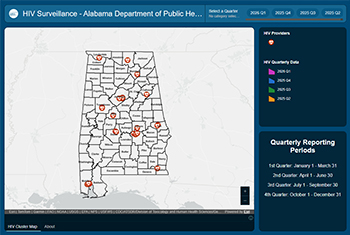 image of the HIV Cluster Dashboard