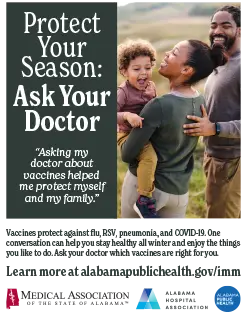 image of a poster with a family with text that reads Protect Your Season: Ask Your Doctor