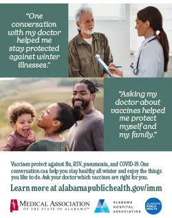 image of two photos with quotes with text that reads Protect Your Season: Ask Your Doctor