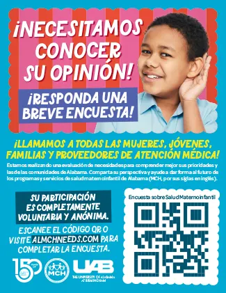 image of a flyer promoting the survey with a QR code to the survey