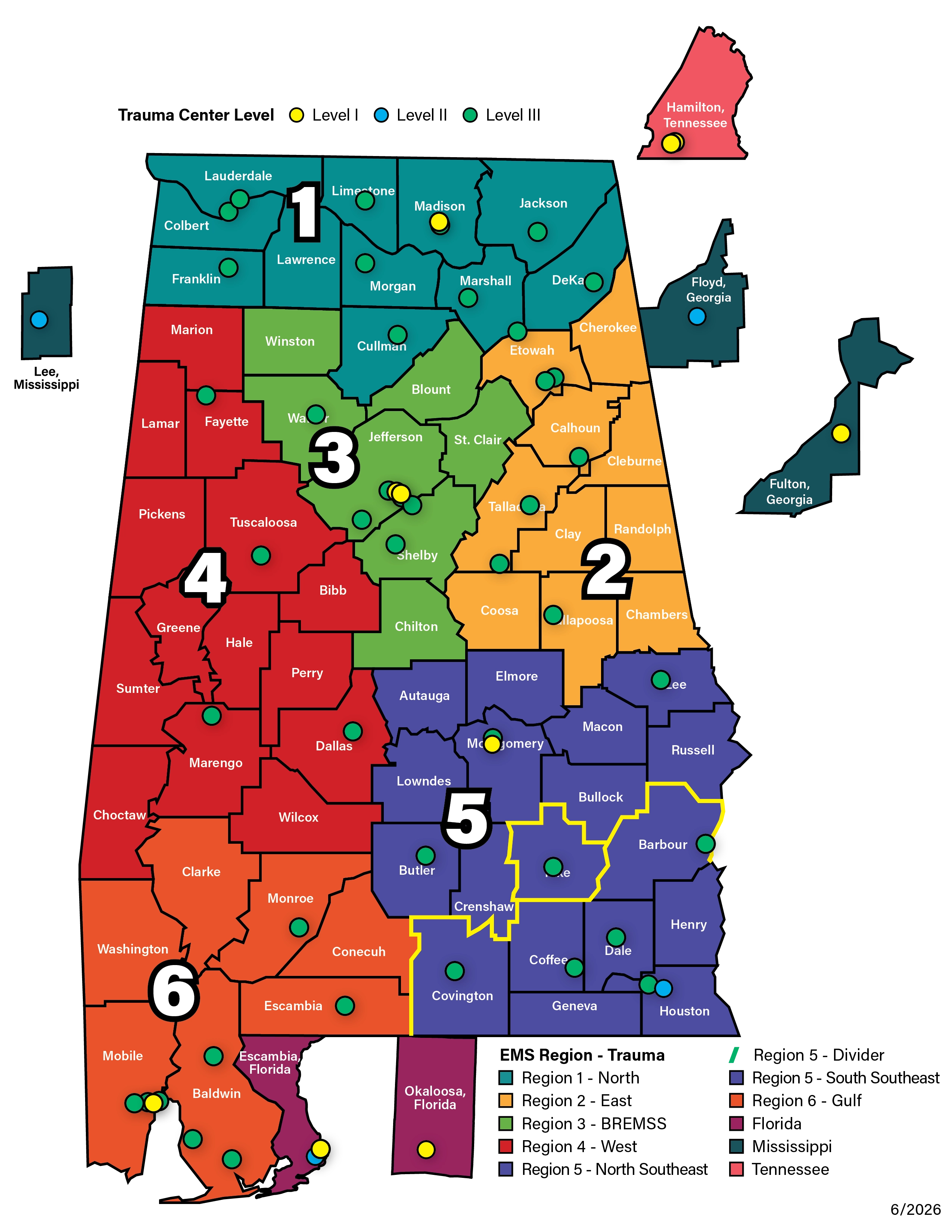 Trauma Centers Map