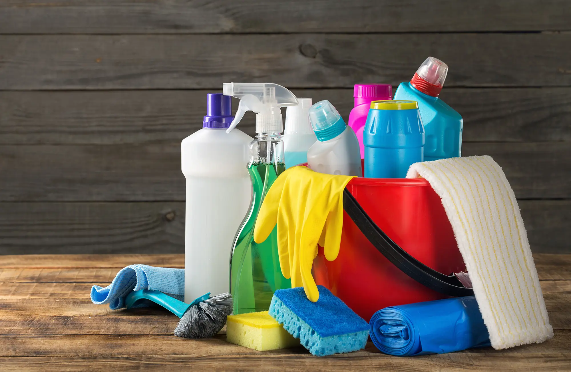 photo of a variety of cleaning products
