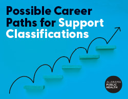 image of document that reads Possible Career Paths for Support Classifications