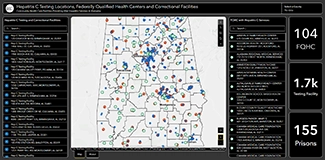 image of the Hepatitis C Testing Locations, FQHCs and Correctional Facilities Dashboard
