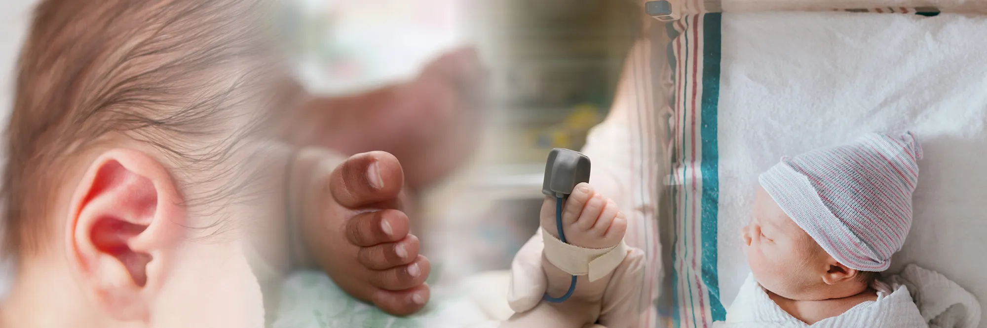 photos of the newborn screening process