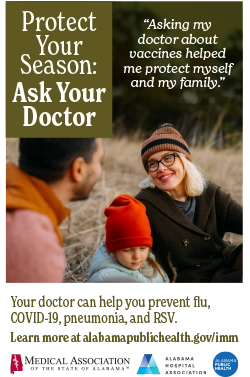 image of a poster with a family with text that reads Protect Your Season: Ask Your Doctor