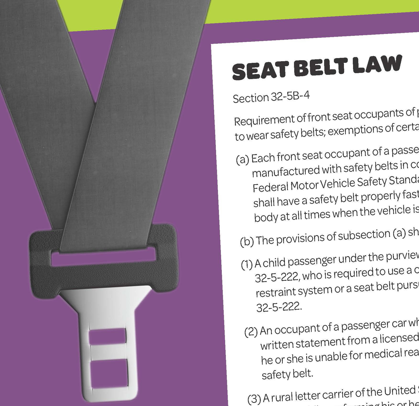Seat Belt Law Cover