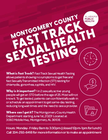 image of the Fast Track Sexual Health Testing at the Montgomery County Health Department