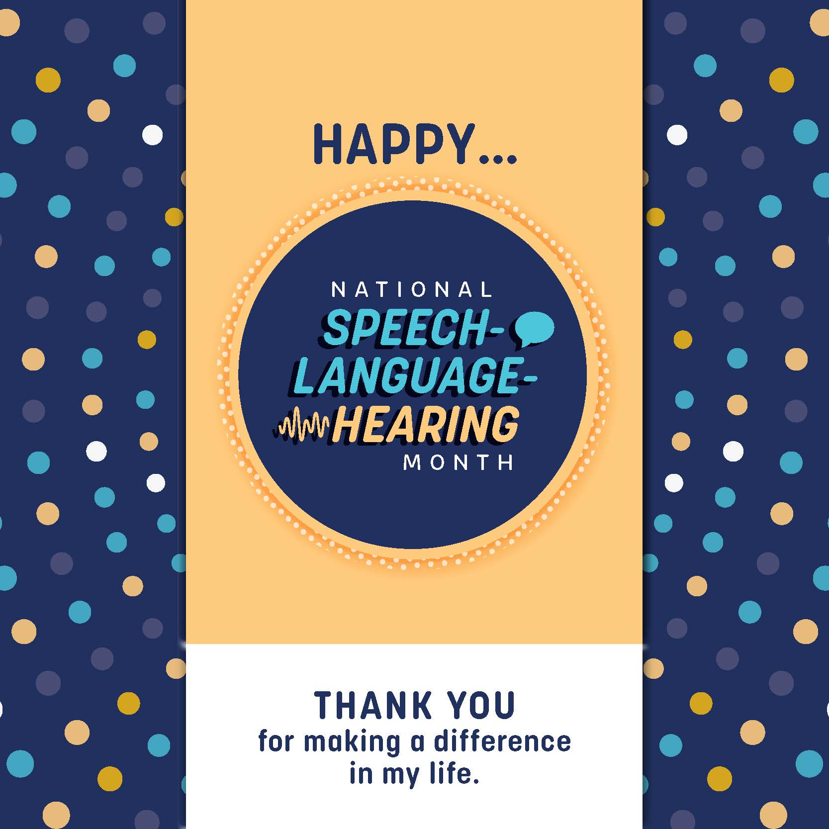 Speech-Language-Hearing Month card