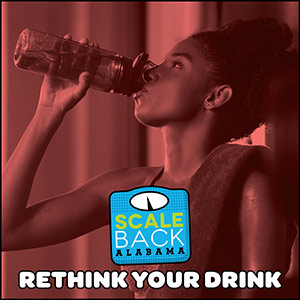 Image of a person drinking from a water bottle