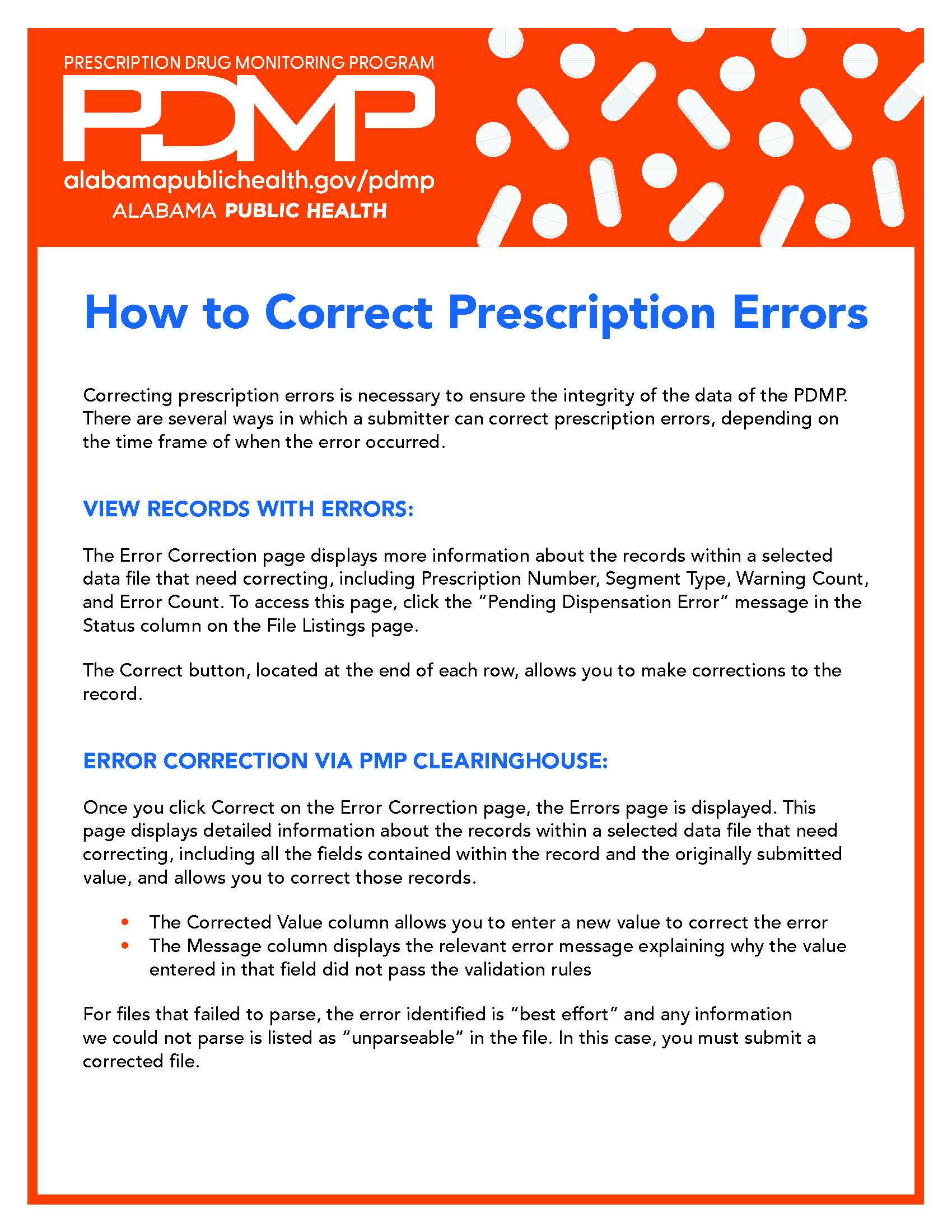 PDMP Correcting RX Flyer