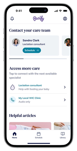 image of the app on a mobile phone
